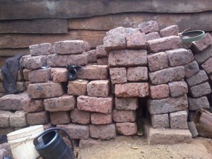 Blocks to be used in future home improvement projects.
