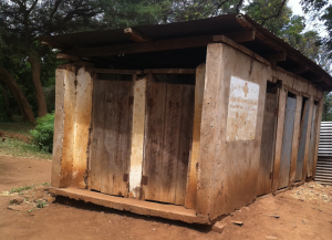 The old, dangerous toilet block at Rau River Primary School.